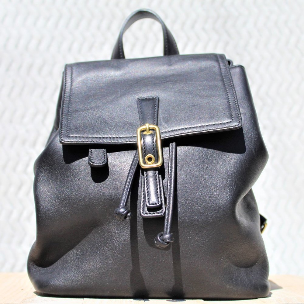 Coach Black Leather Backpack, NWOT, Womens Bag